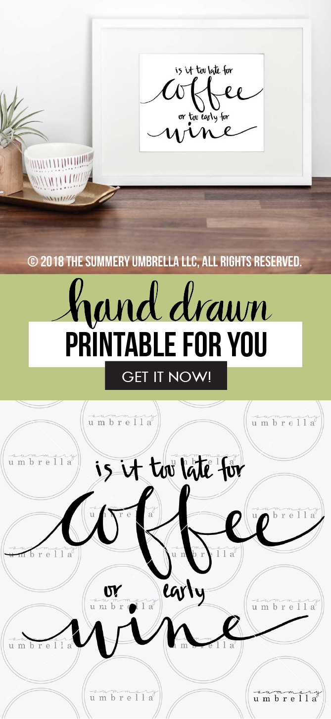 Download New Download Too Late For Coffee Printable And Svg PSD Mockup Templates