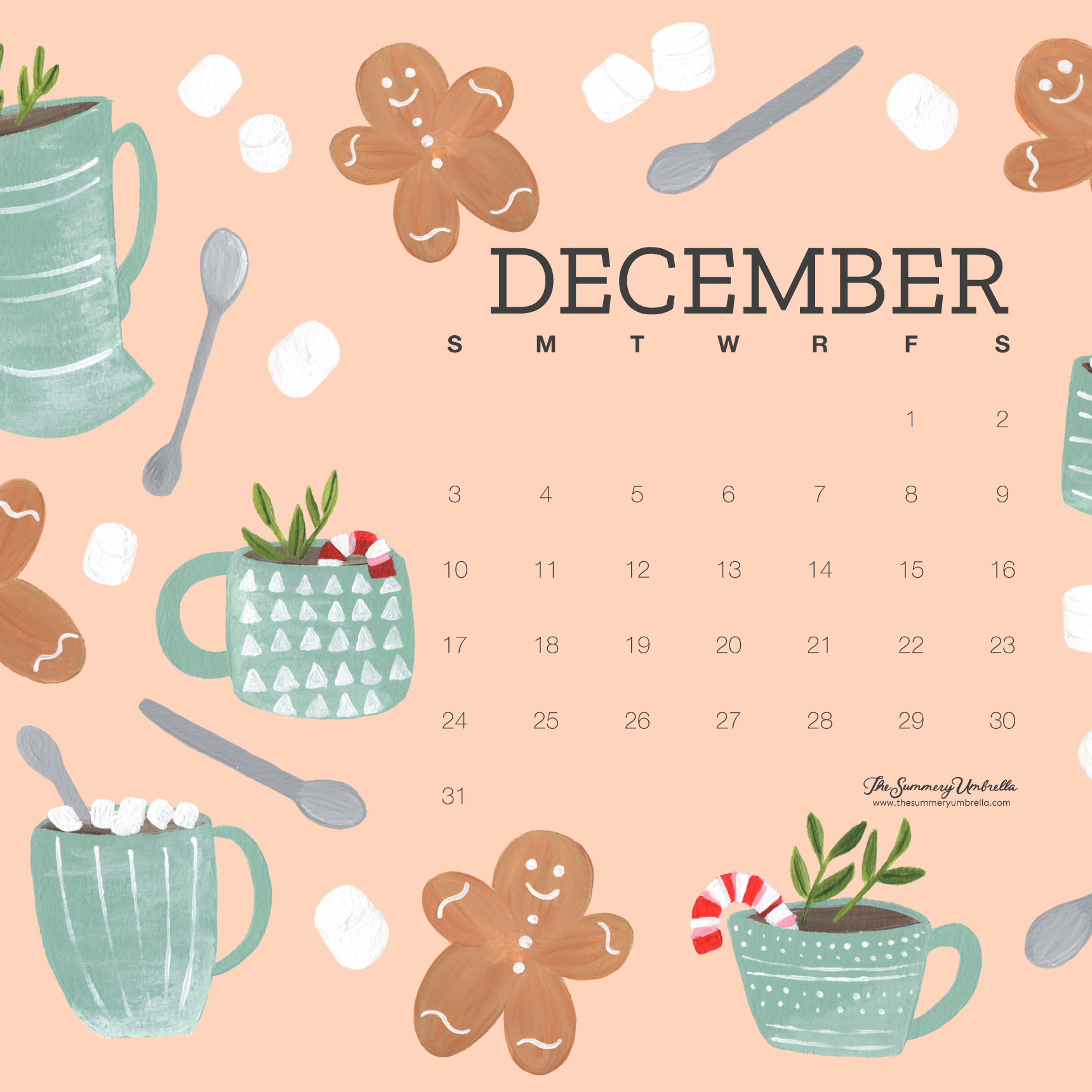 A Free December Calendar to Get You Through the Holidays!
