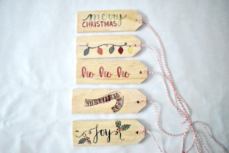 Personalized From Santa Wood Gift Tag