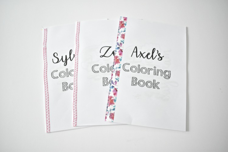 different bindings for DIY coloring book