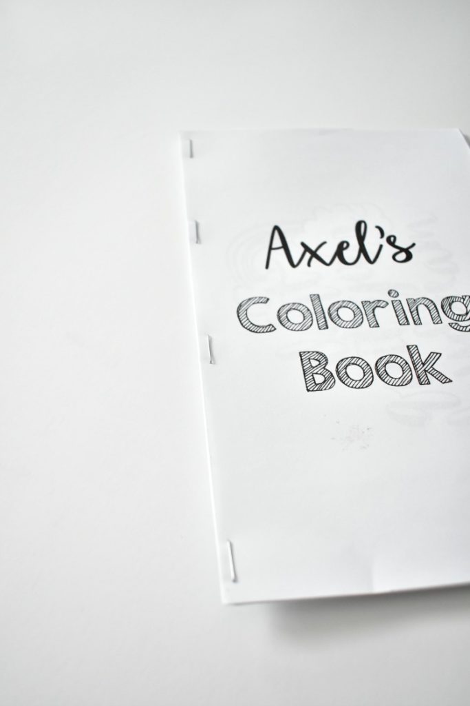 how to create coloring book binding with stapler