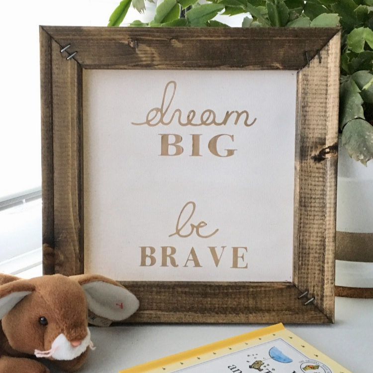 reverse canvas sign or wall art diy tutorial