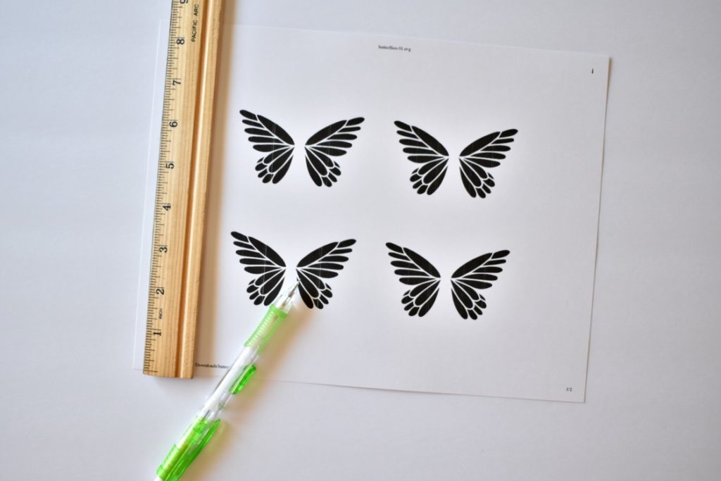 butterfly art getting cut from cardstock