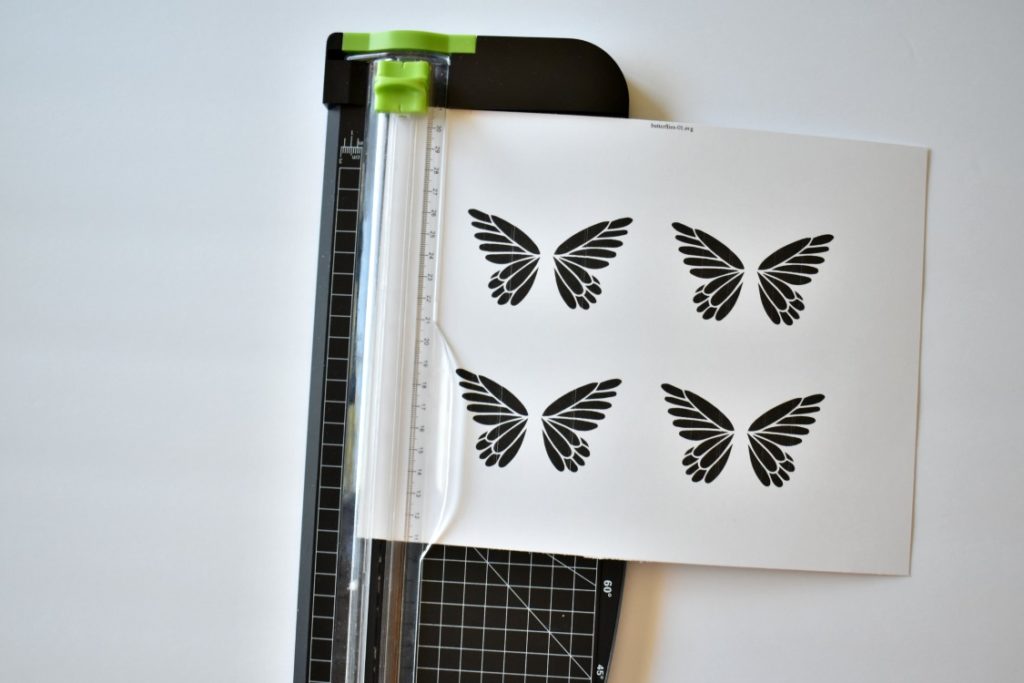 butterfly art getting cut from cardstock