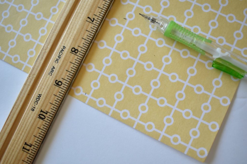 measuring rectangles on scrapbook paper