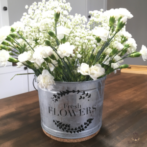 How to Make a Stenciled French Flower Market Bucket