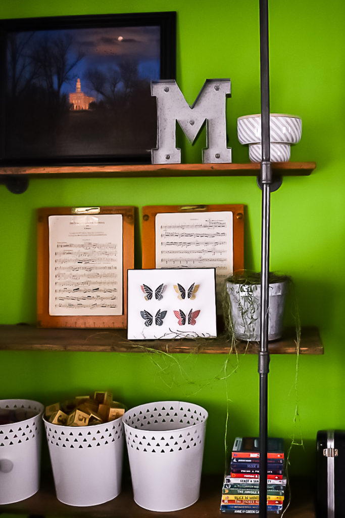Learn how to make DIY butterfly specimen art in fun spring colors using simple tools and materials with this easy tutorial. #homedecor #crafts #TheSummeryUmbrella #LZCathcart