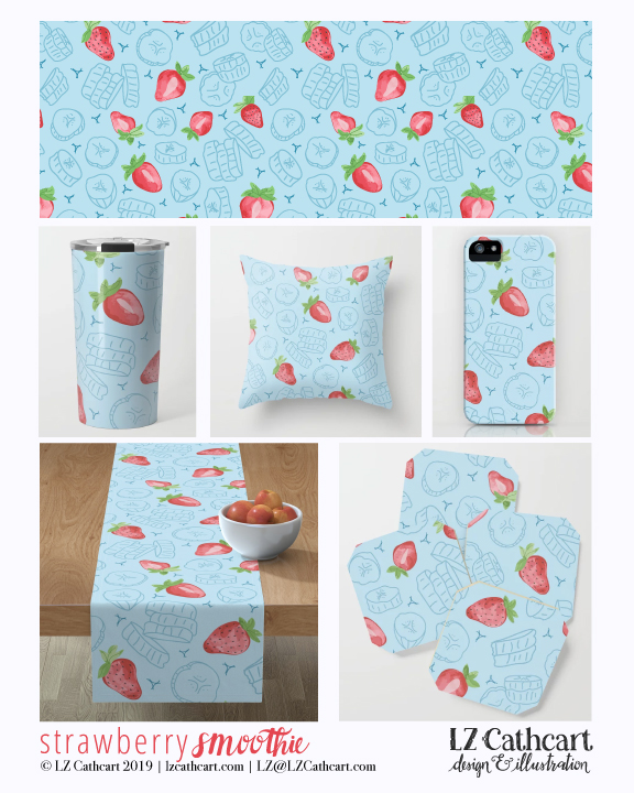 strawberry surface pattern