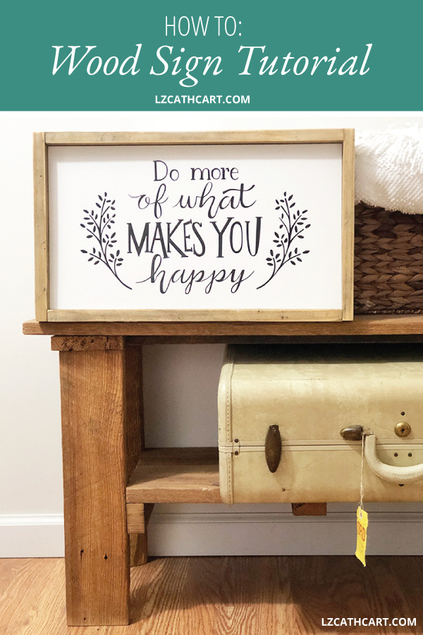 Add rustic charm with a hand lettered #DIY wood sign. Unique and warm, perfect for any room. #RusticDecor #HandLettering