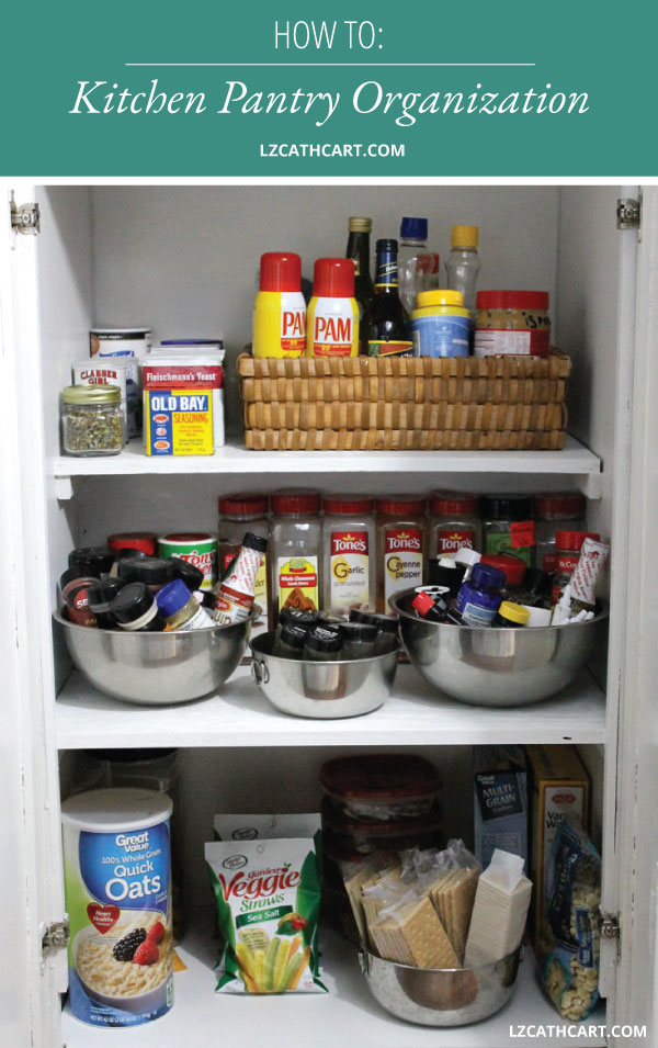 This quick and easy kitchen pantry organization idea is so simple that anybody can do it with a few simple items. Learn how today! #kitchenpantryorganization #kitchenpantryorganizationideas #kitchenpantryorganizationdollartree #pantryorganization