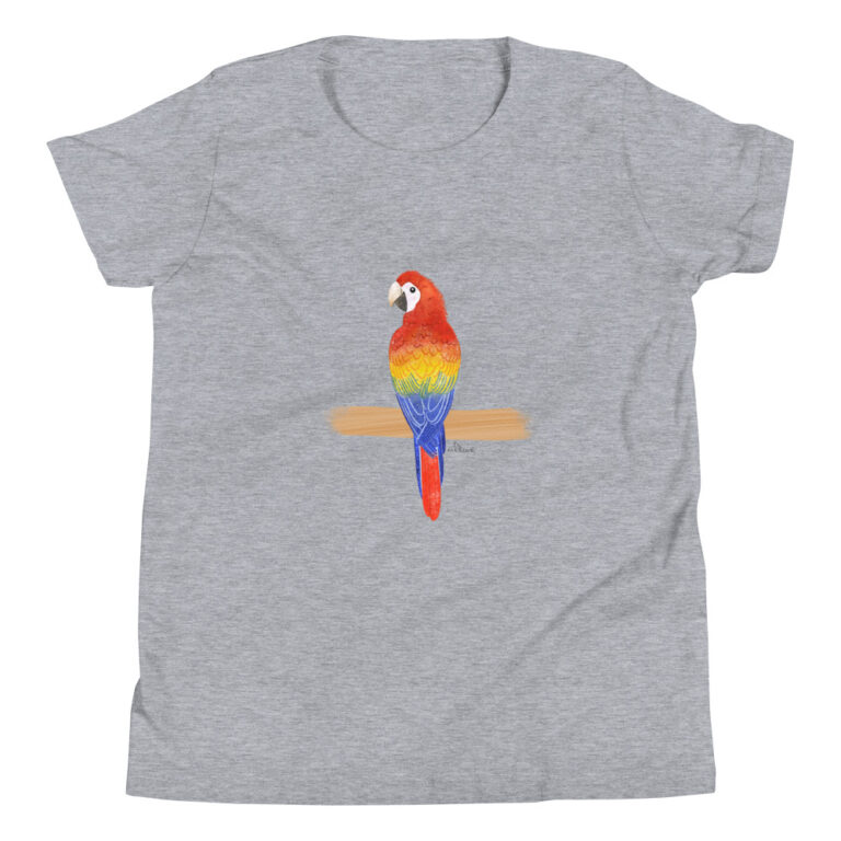 Scarlet Macaw kids tshirt