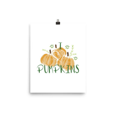 harvest pumpkins art print