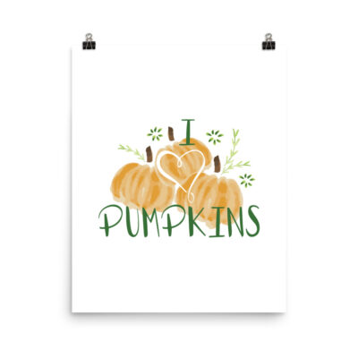 harvest pumpkins art print