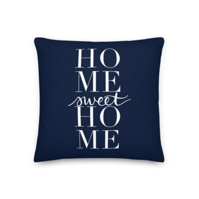 home sweet home pillow in navy
