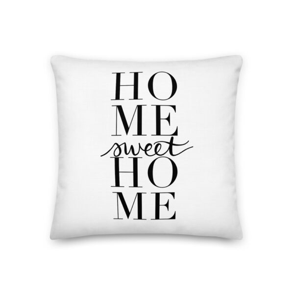 home sweet home pillow in white