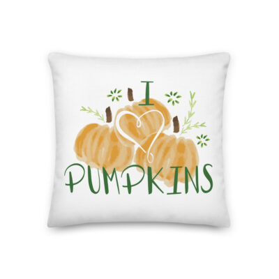 i heart pumpkins pillow