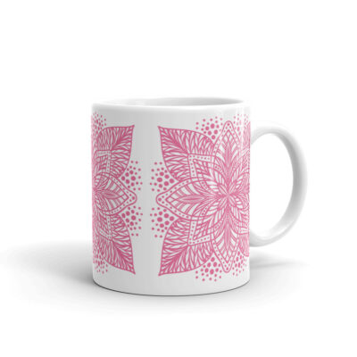 pink flower mandala mug