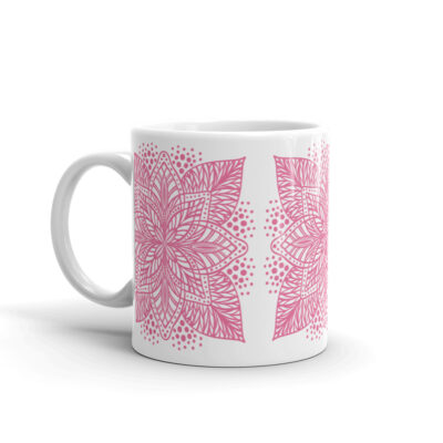 pink flower mandala mug
