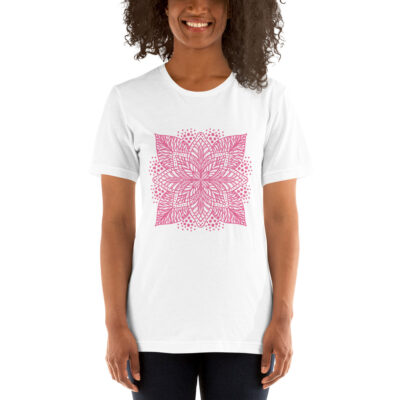 pink flower mandala women's t-shirt