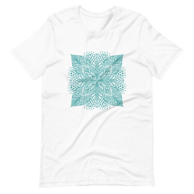 seafoam flower mandala women's t-shirt