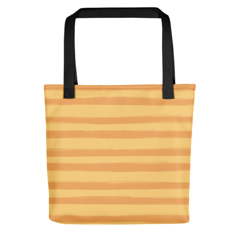 This playful hand-drawn illustration is featured on a functional tote bag that you can take anywhere you go. Get your own Citrus Creamsicle Tote Bag to hold all of your must-haves! #totebags #stripetotebag #stripebag