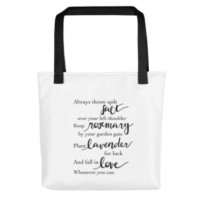 Practical Magic Quote Tote Bag in White