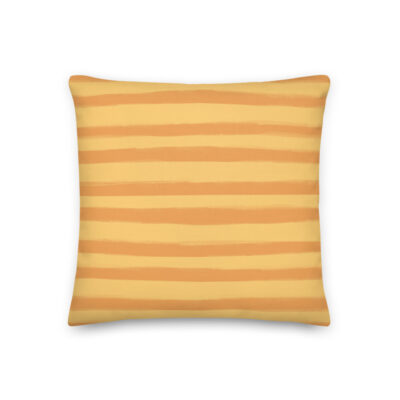 Want to add a splash of color to your home? This Citrus Creamsicle Pillow with a shape-retaining insert is just what you're looking for! #stripepillow #orangepillow #summerdecor