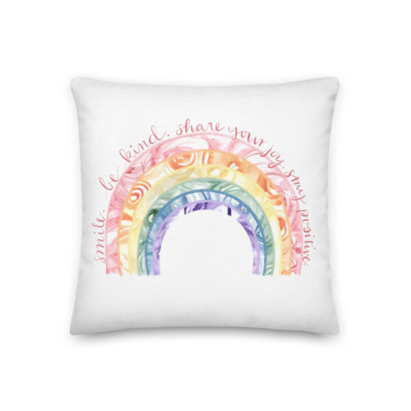 Watercolor Rainbow Pillow