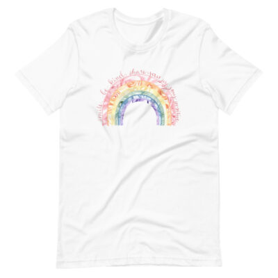 watercolor rainbow womens t-shirt