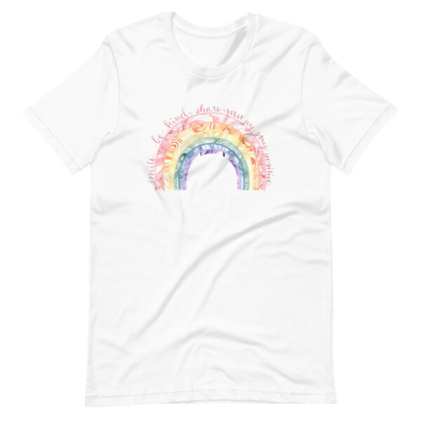 watercolor rainbow womens t-shirt