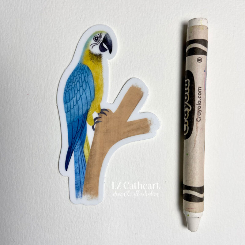 gold parrot stickers