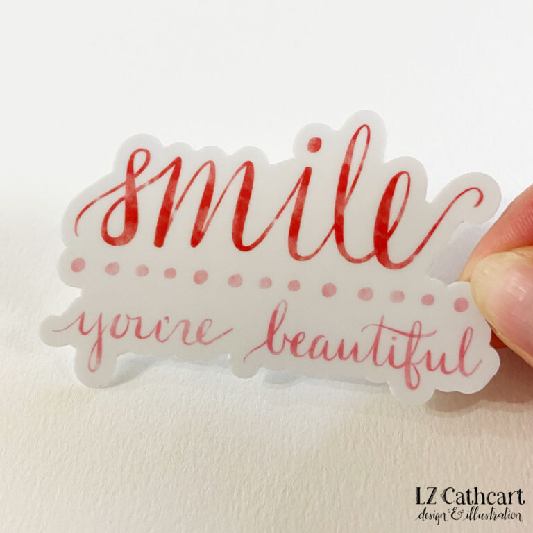 smile you're beautiful sticker