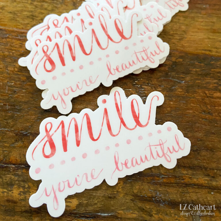 smile you're beautiful sticker