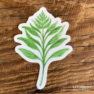 green fern sticker