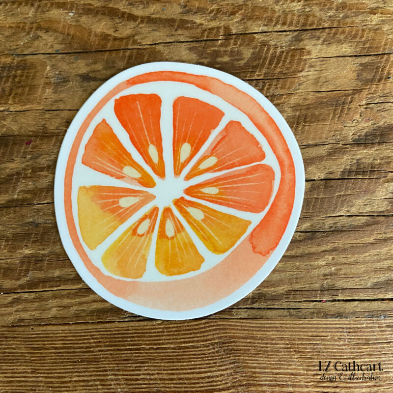 orange sticker