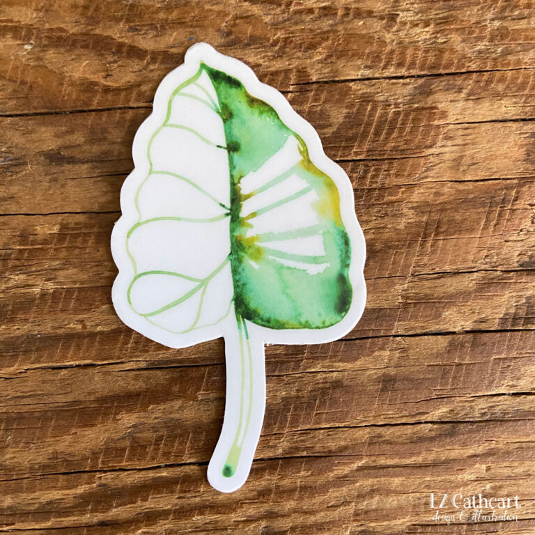 palm leaf sticker