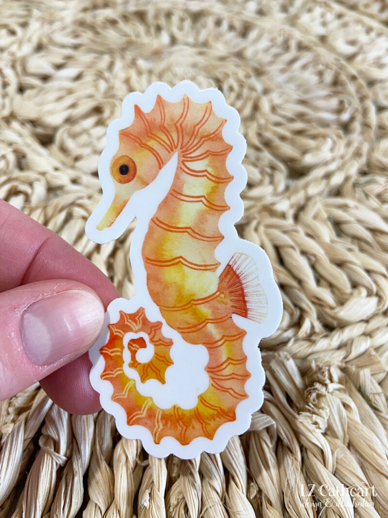 seahorse vinyl sticker