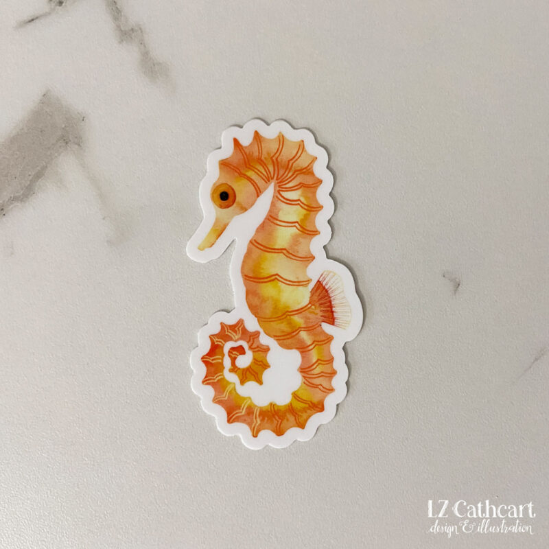 seahorse sticker