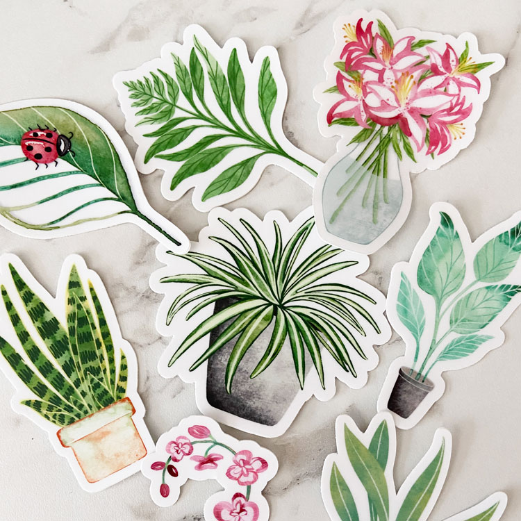 Delightful Plant Stickers to Brighten Your Day