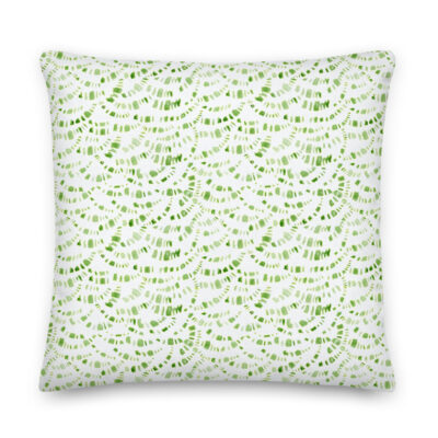 green boho pillow