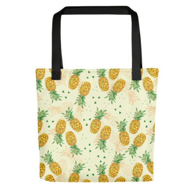 watercolor pineapple tote bag