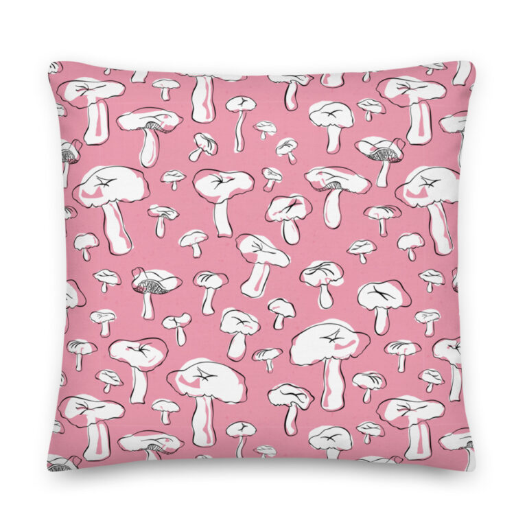 pink mushroom pillow
