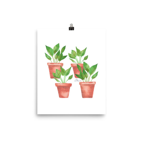 potted plant art print