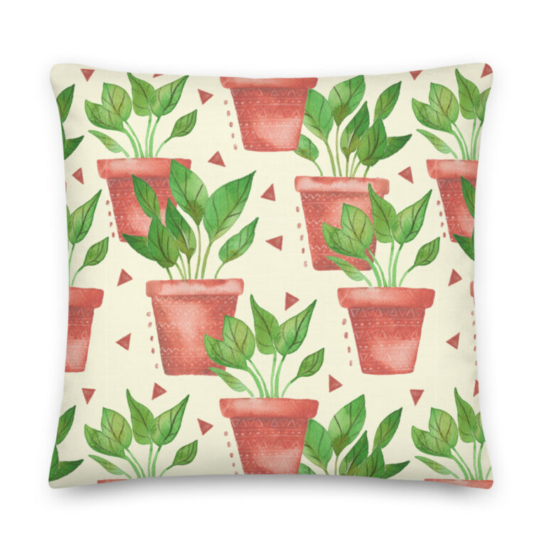 potted plant pillow