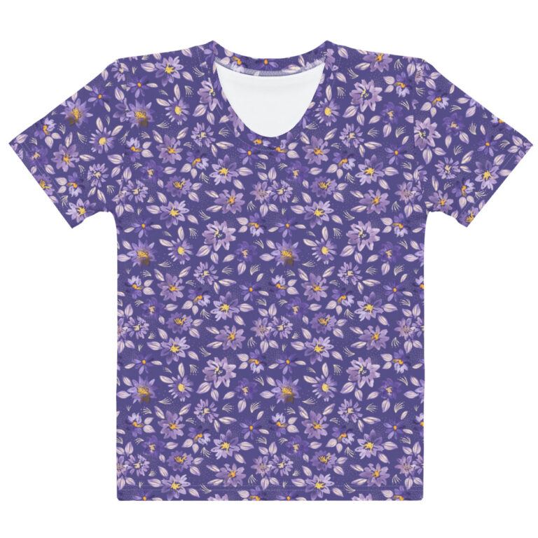 purple clematis tshirt