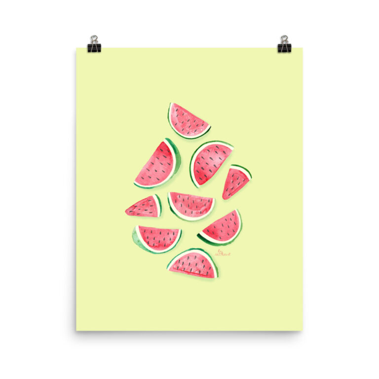 watermelon slice art print