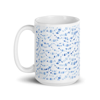 blue boho mug