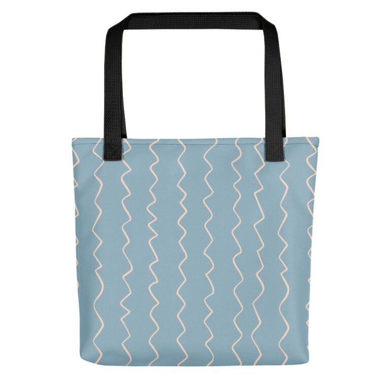 blue stripe tote bag