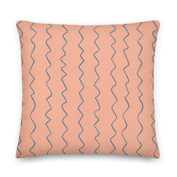 peach stripes pillow