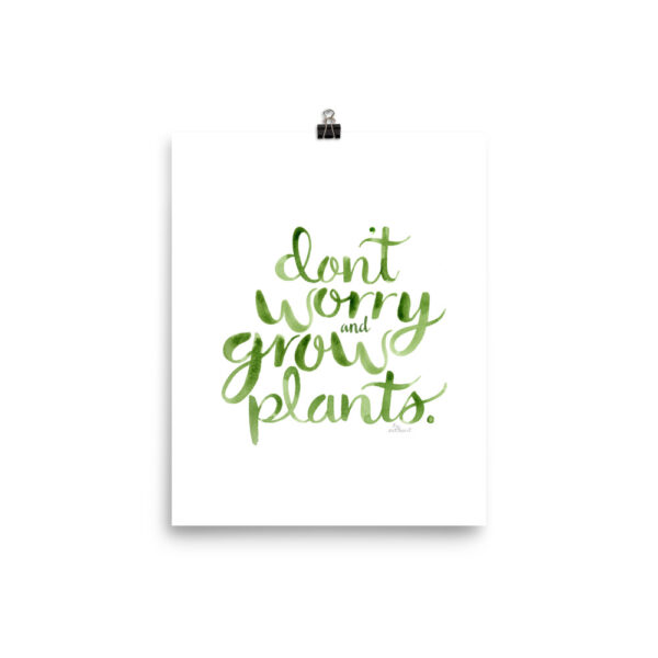 grow plants art print